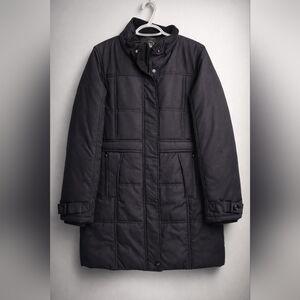 Zero Tolerance Black Mid-Lenght Quilted Puffer Coat Warm Winter Parka
